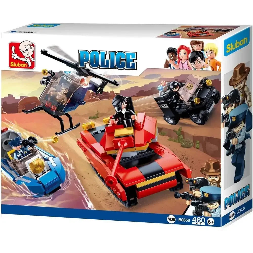 Sluban Police Chase Construction Kit Building Blocks Set - 460 Pcs