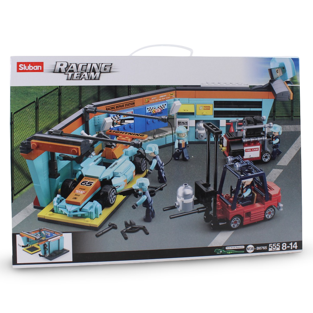 Sluban Racing Team Pit Lane - 555Pcs