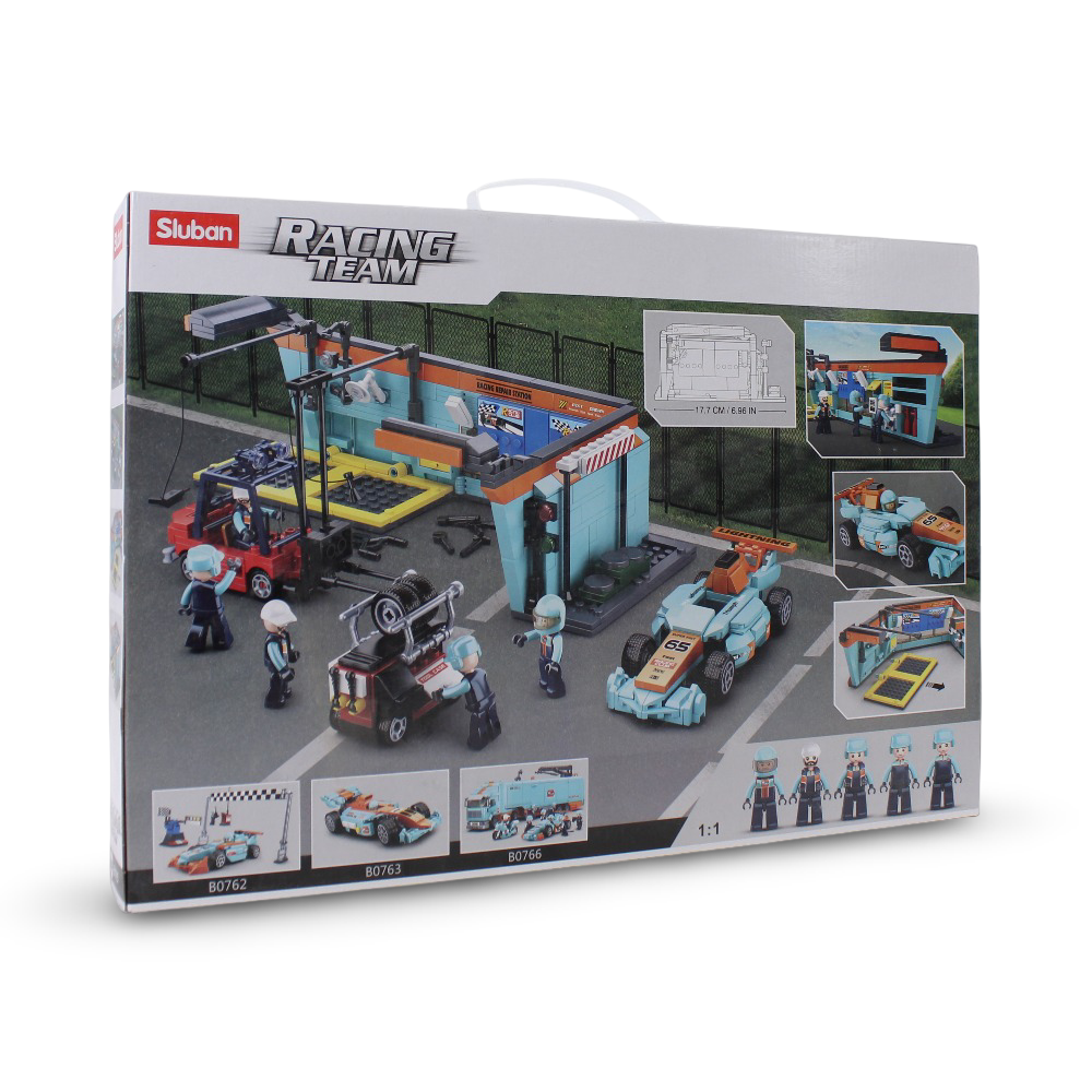 Sluban Racing Team Pit Lane - 555Pcs