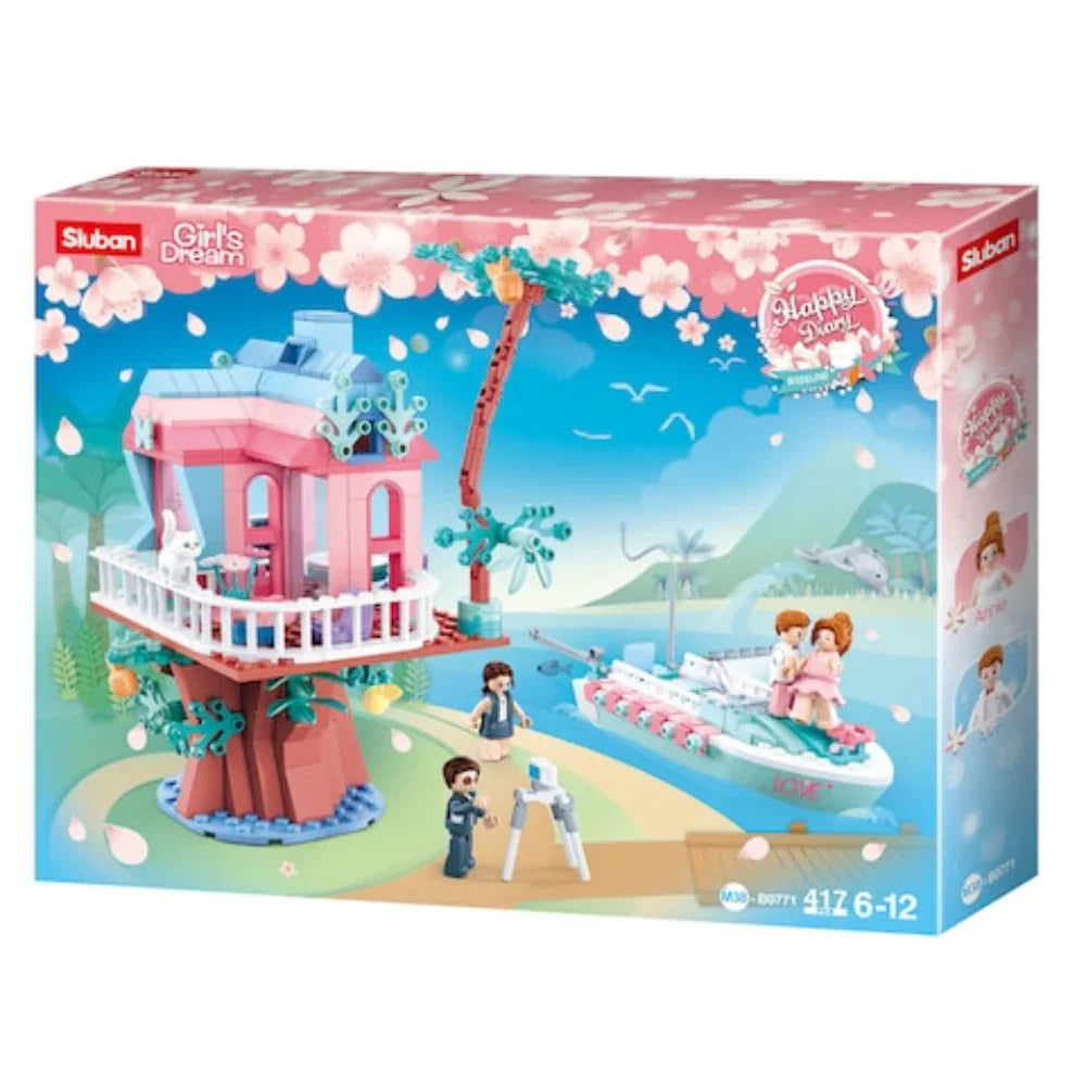 Sluban Girls Dream Wedding Dress Photos Building Blocks – 417 Pieces - Toys