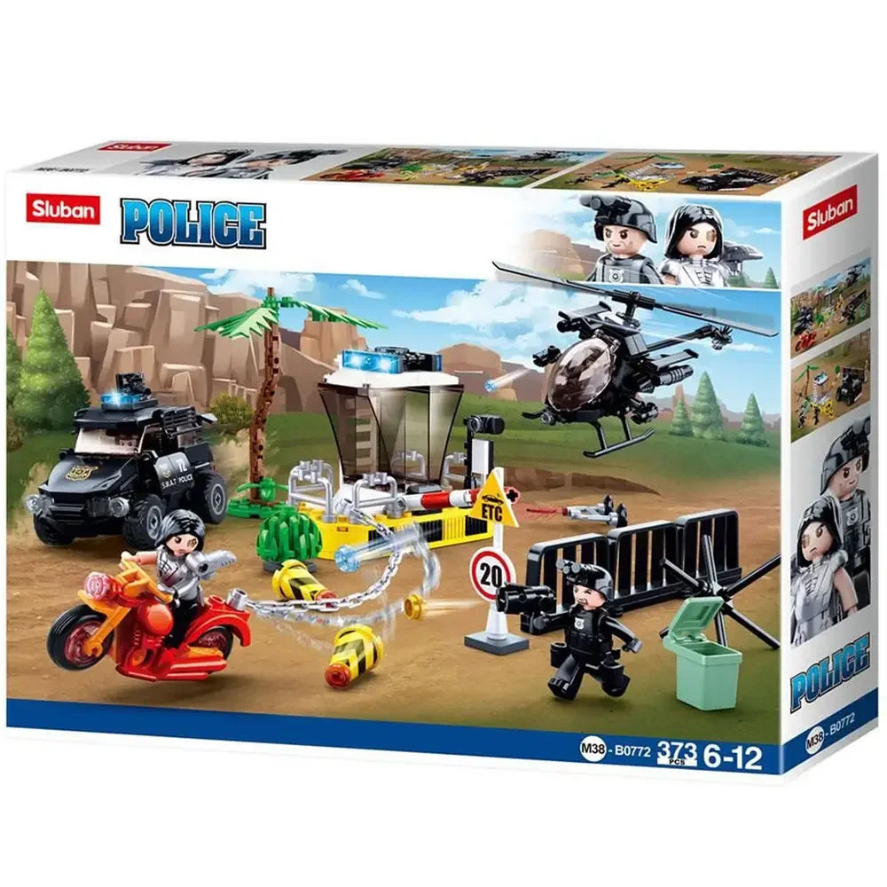 Sluban Police Border Control Building Blocks – 373 Pieces