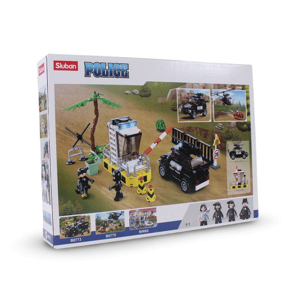Sluban Police Border Control Building Blocks – 373 Pieces
