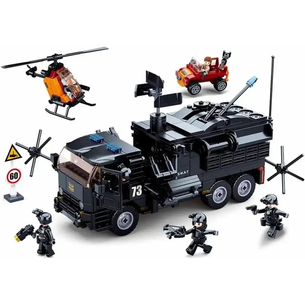 Sluban Police Command Truck Building Blocks – 759 Pieces