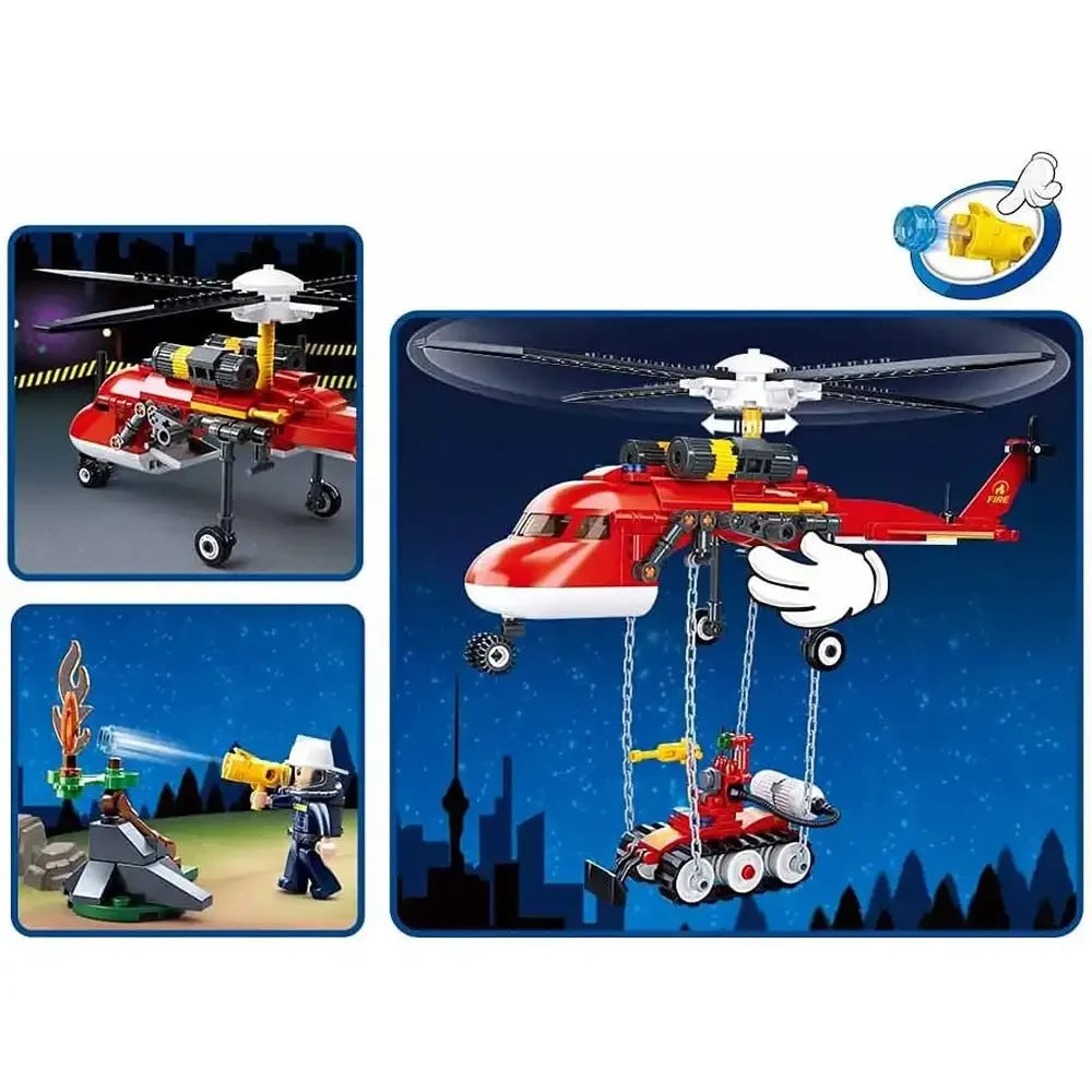 Sluban Fire Helicopter Building Blocks Set – 325 Pieces