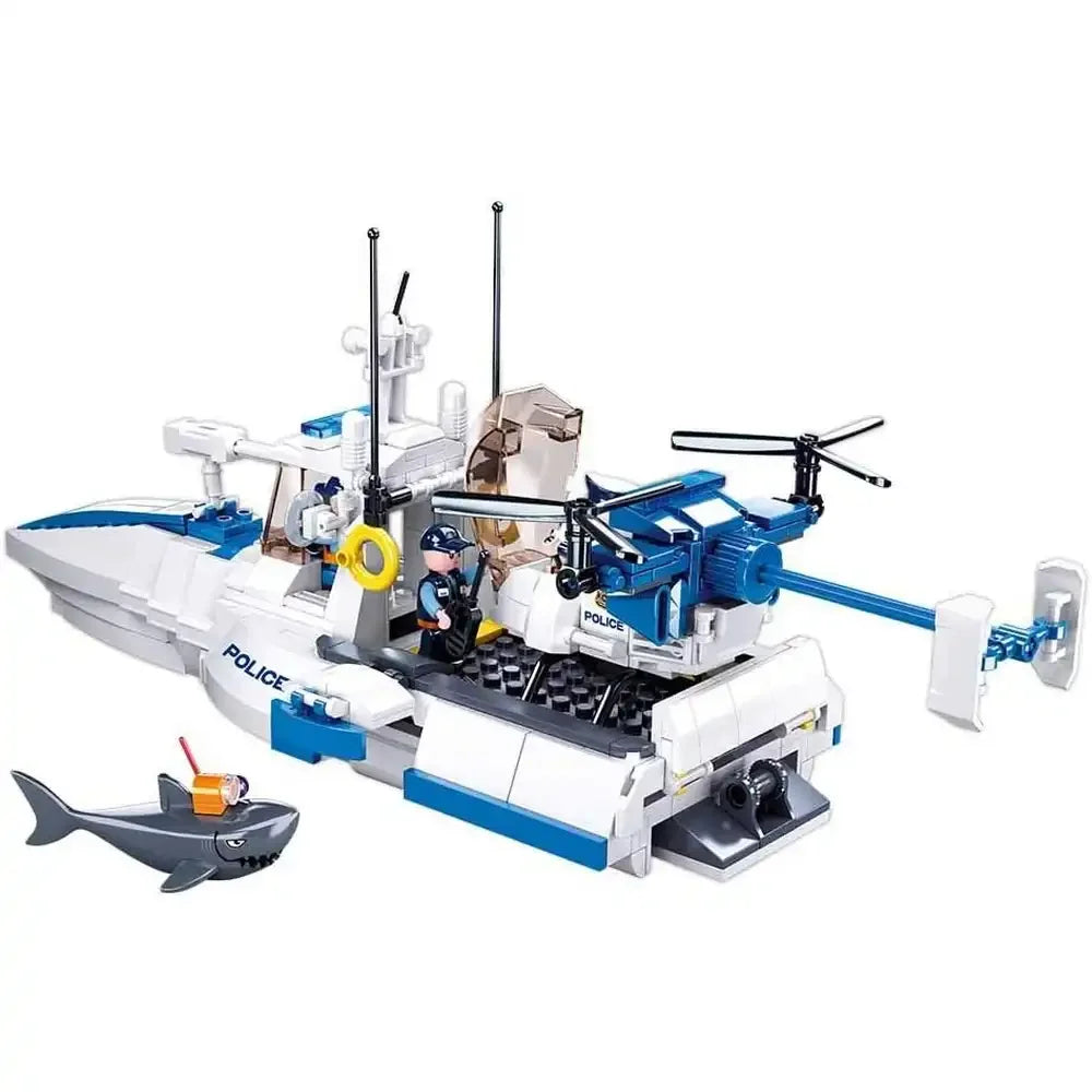 Sluban Police Manhunt In Sea Building Set - 559 Pcs