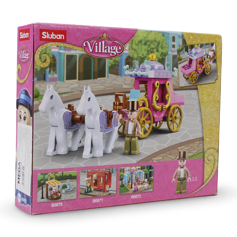 Sluban Girls Dream Carriage with 2 Horses Building Blocks Set - 139 Pcs