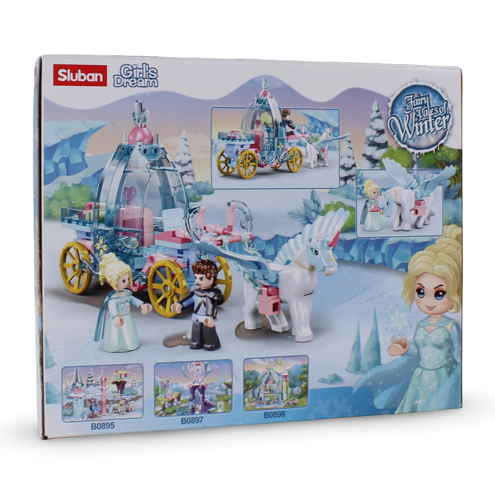 Sluban Girls Dream Fairy Tales of Winter Carriage Building Blocks Set - 191 Pcs