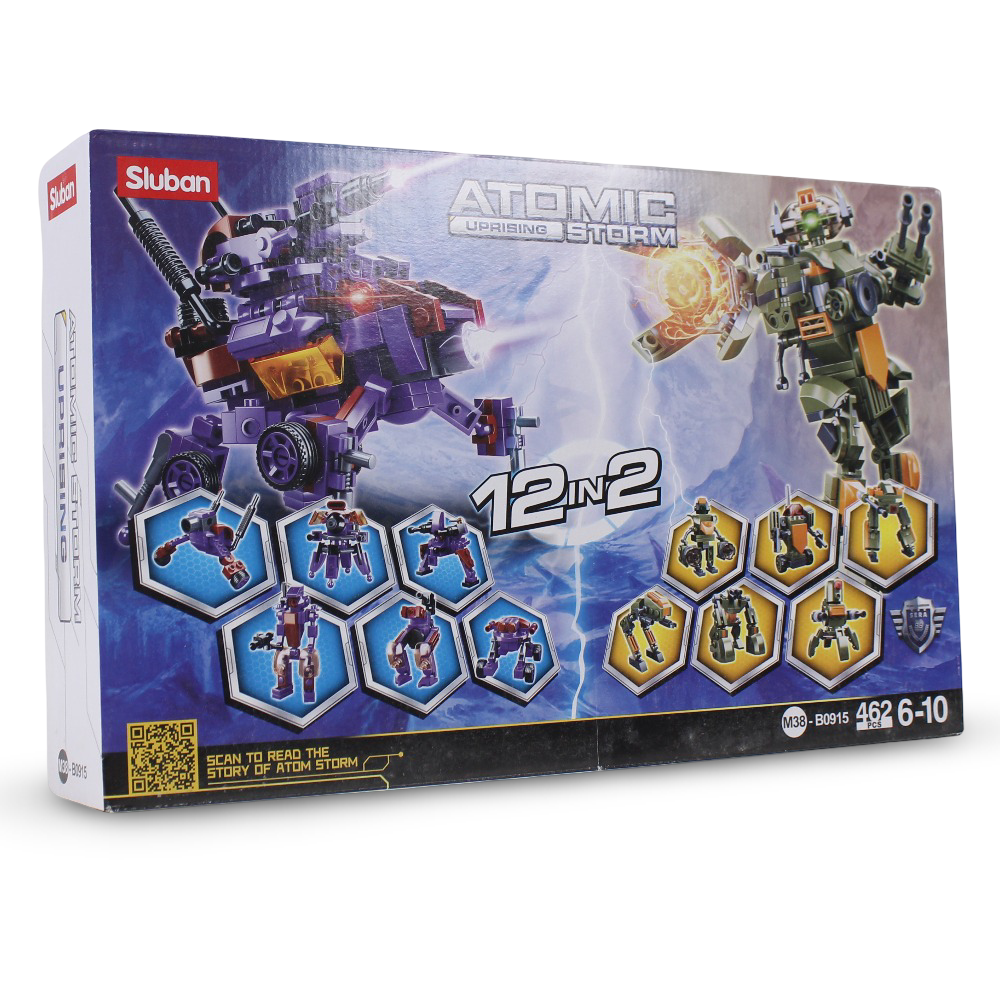 Sluban Atomic Uprising Storm 12 in 2 Building Blocks Set - 462 Pcs