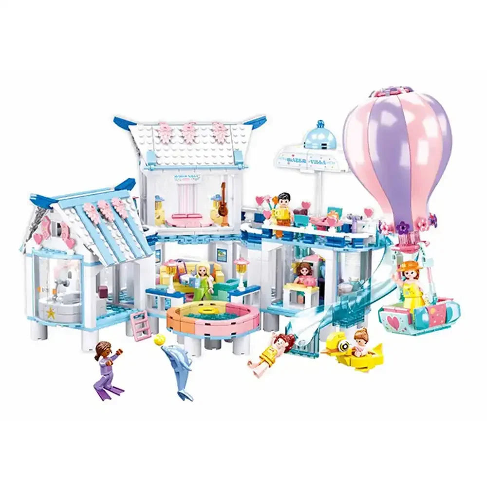 Sluban Girls Dream Swimming Pool by the Sea Bricks - 938 Pcs