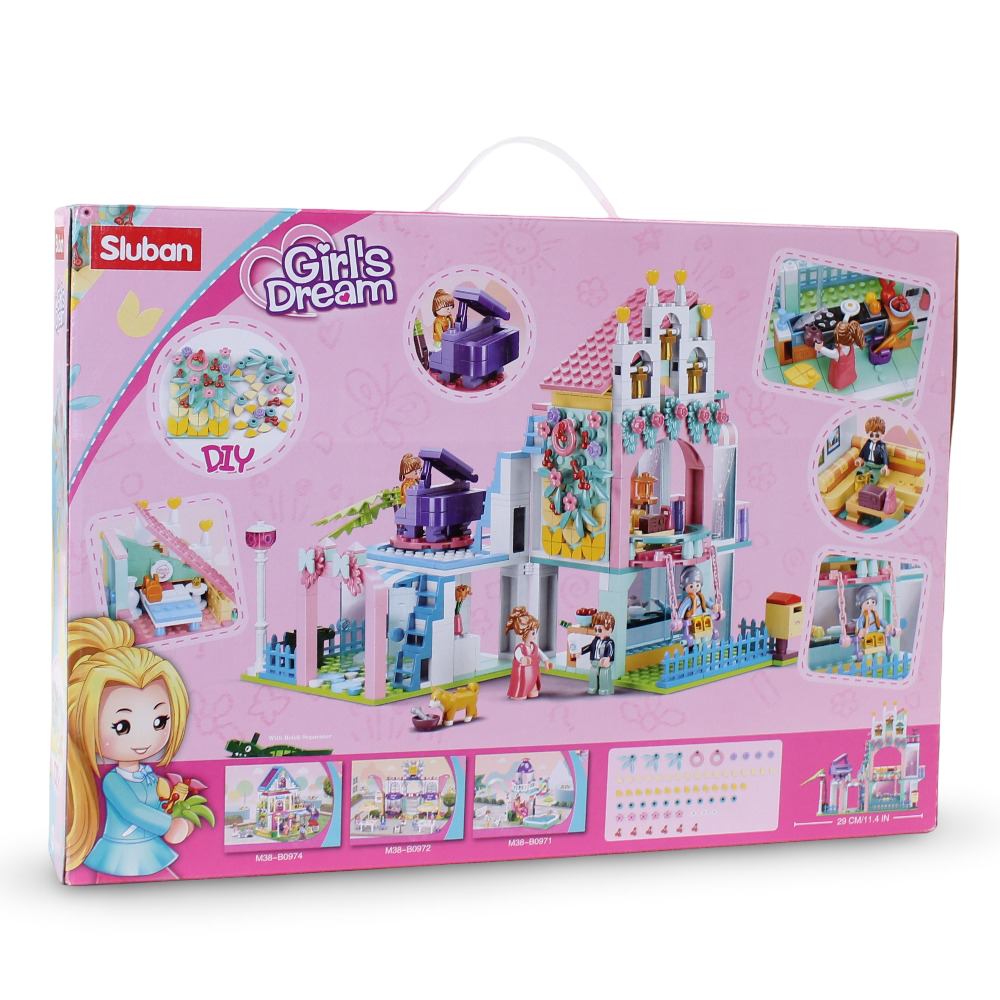 Sluban Girls Dream Apartment Building Blocks Set - 596 Pcs