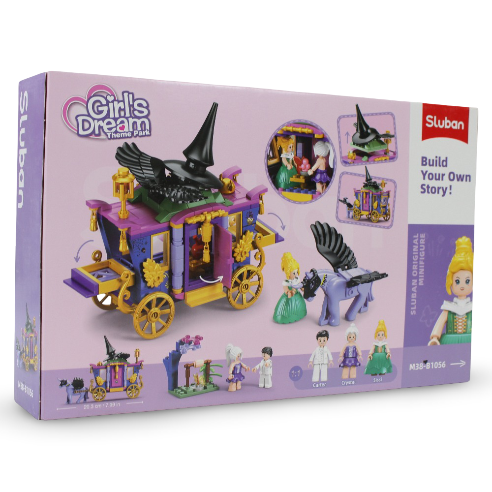 Sluban Girls Dream Magical Carriage Blocks Set - 287Pcs
