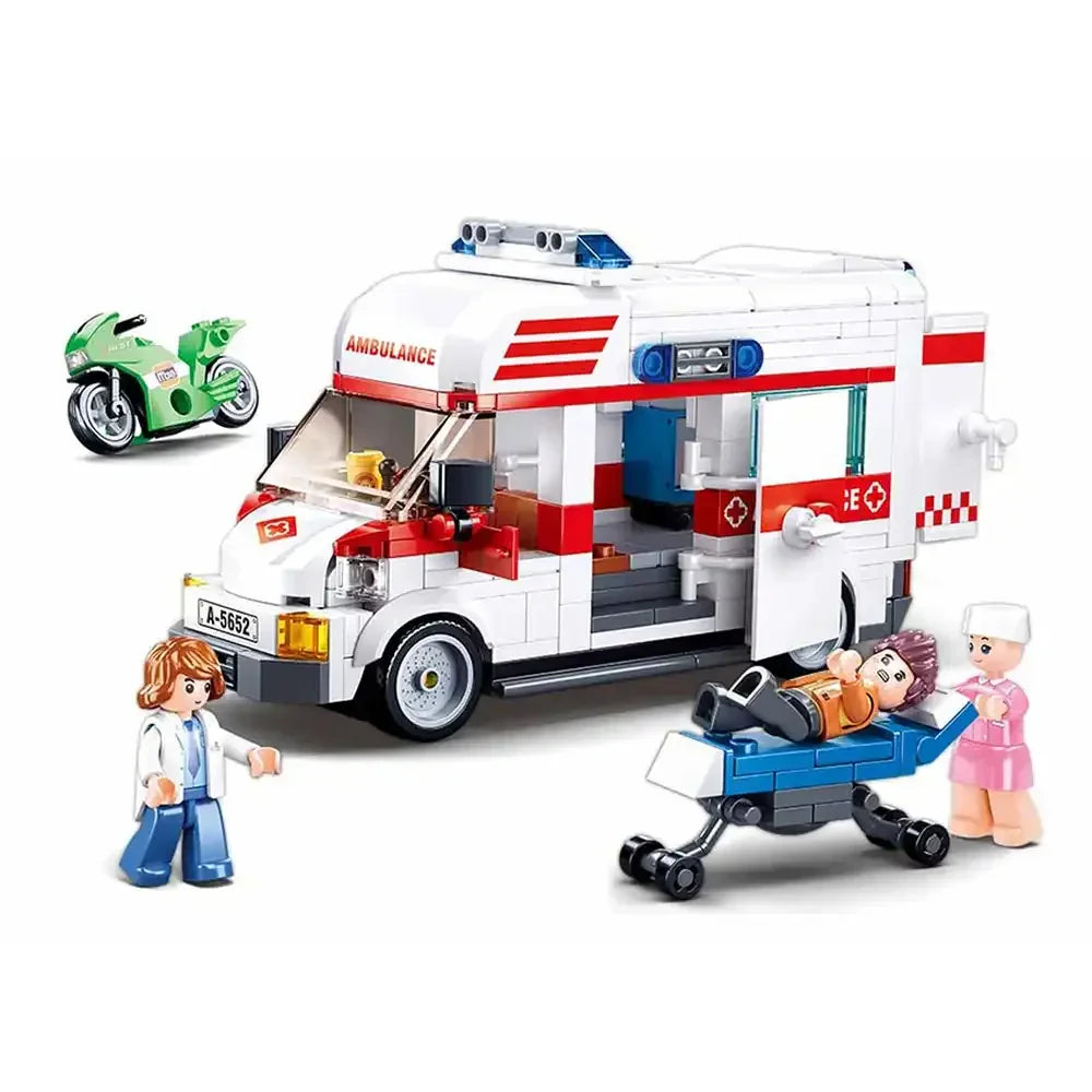 Sluban Town Ambulance Bricks Set - 328Pcs - Toys