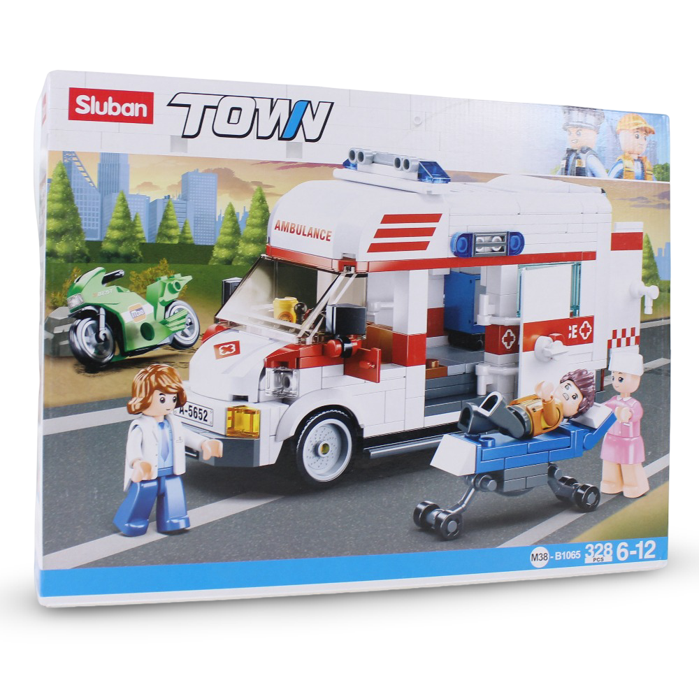 Sluban Town Ambulance Bricks Set - 328Pcs