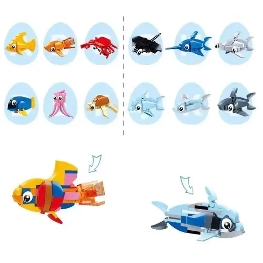Sluban Qbricks Egg Sea Creatures - 24Pcs