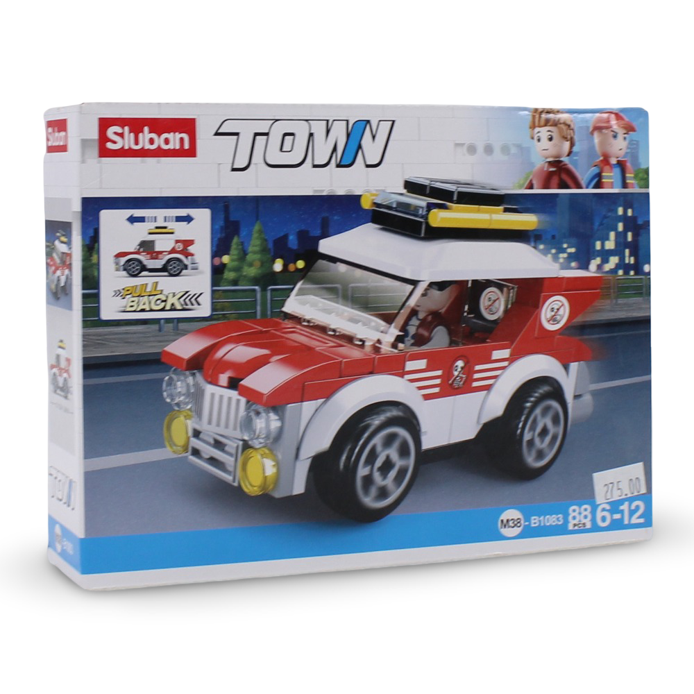 Sluban Town Pullback Rally Car - 88Pcs