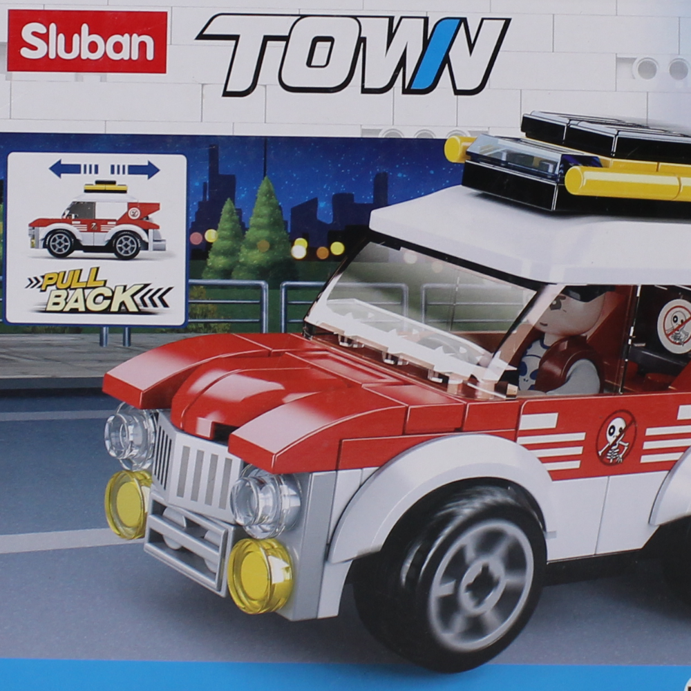 Sluban Town Pullback Rally Car - 88Pcs