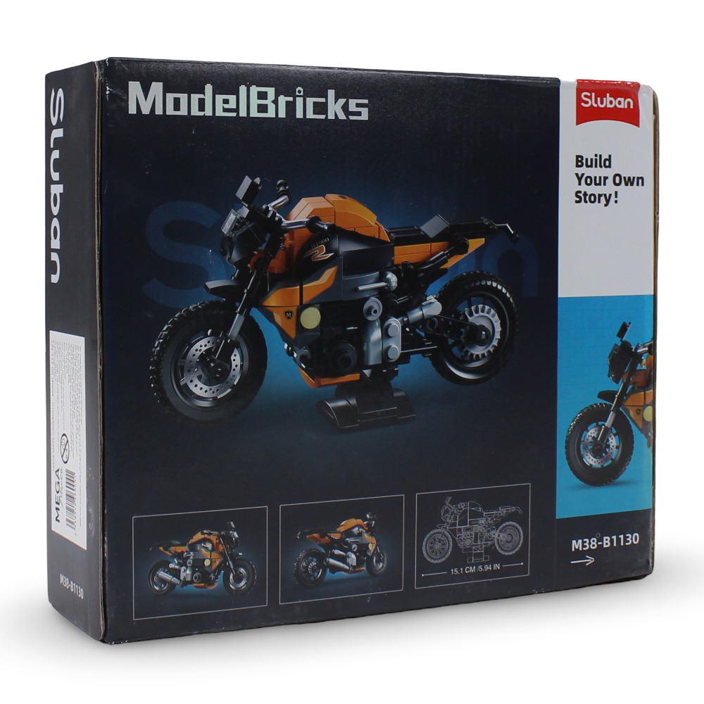 Sluban Model Bricks Motorcycle Building Blocks Set - 196 Pcs - Toys