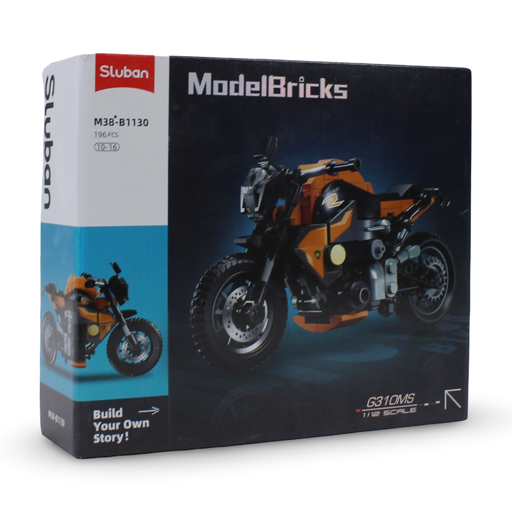 Sluban Model Bricks Motorcycle Building Blocks Set - 196 Pcs