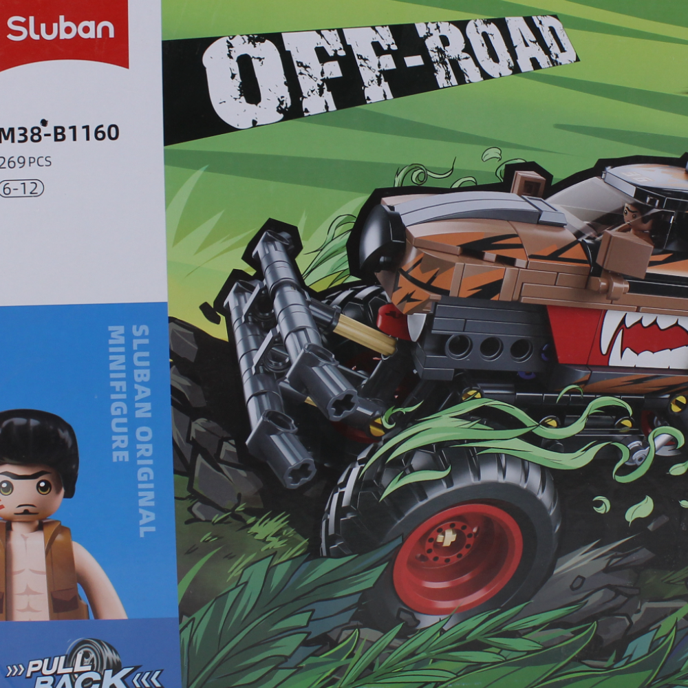 Sluban Power Bricks Off Road Bigfoot Orange Vehicle - 269Pcs