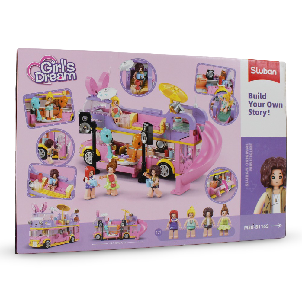 Sluban Girls Dream Happy Party Bus - 412Pcs