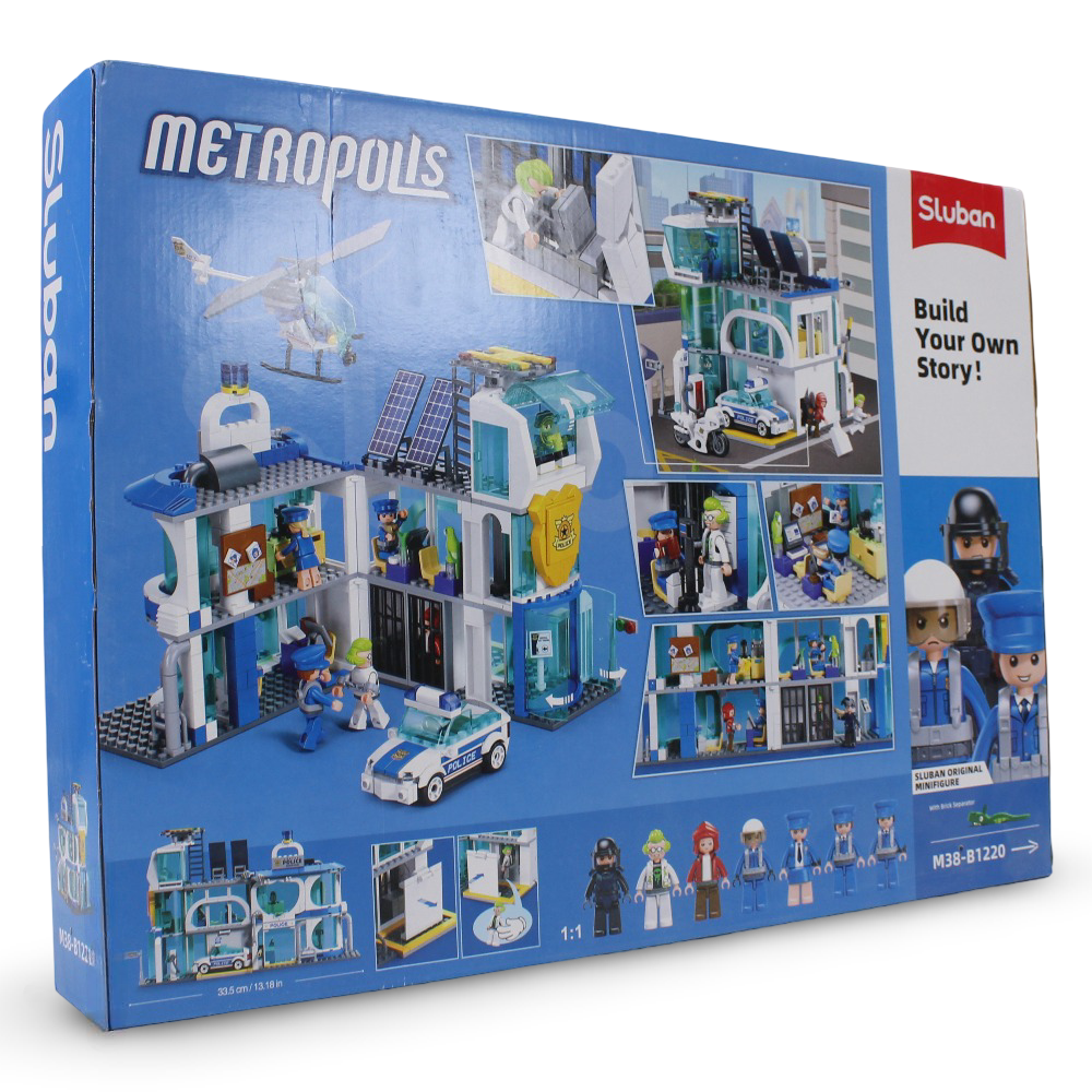 Sluban Metropolis Police-Central Police Station Building Blocks Set - 686 Pcs