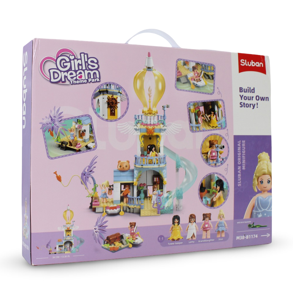 Sluban Girls Dream The High Landers Light House - 404Pcs