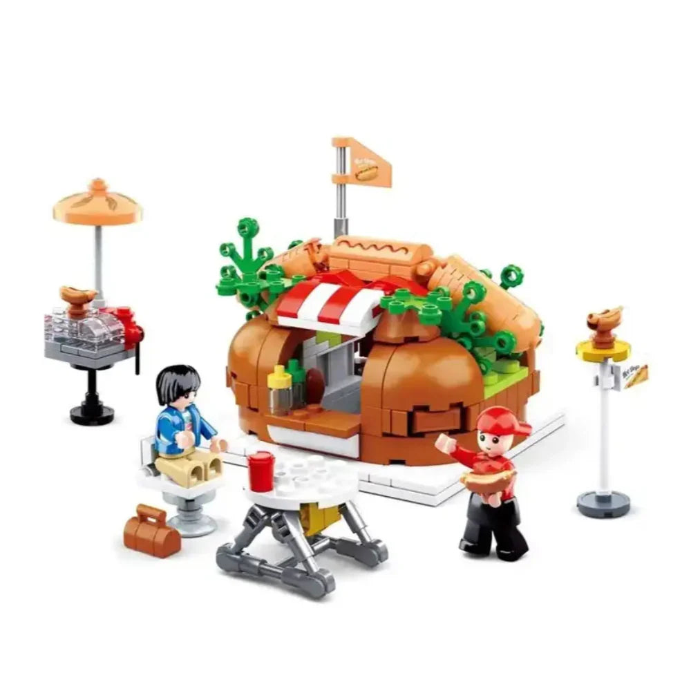 Sluban Food Court Hot Dog House Building Blocks Set - 345Pcs