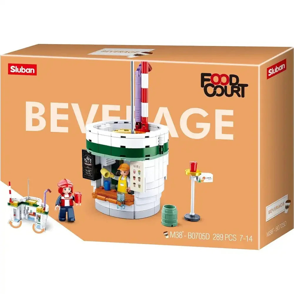 Sluban Food Court Beverage House Building Blocks Set - 289 Pcs