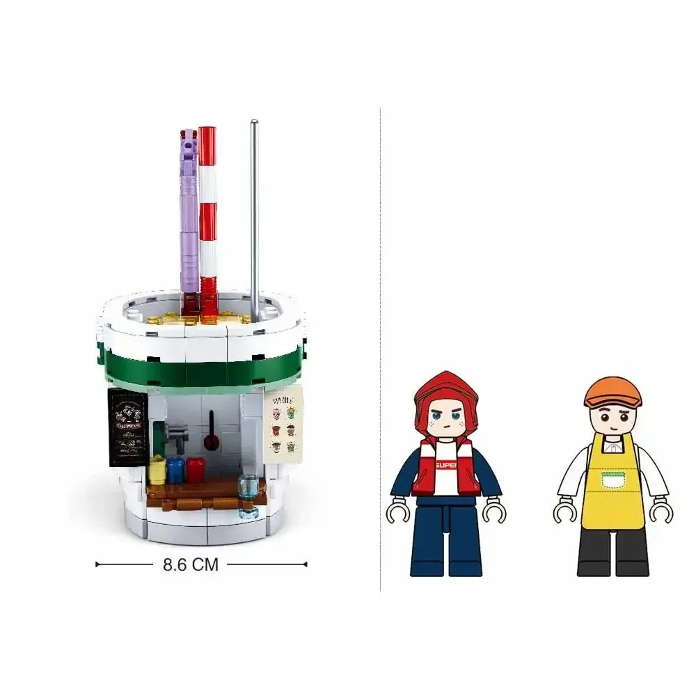 Sluban Food Court Beverage House Building Blocks Set - 289 Pcs