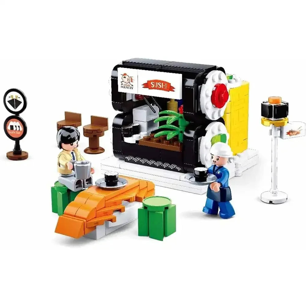 Sluban Food Court Sushi House Building Blocks Set - 320 Pcs