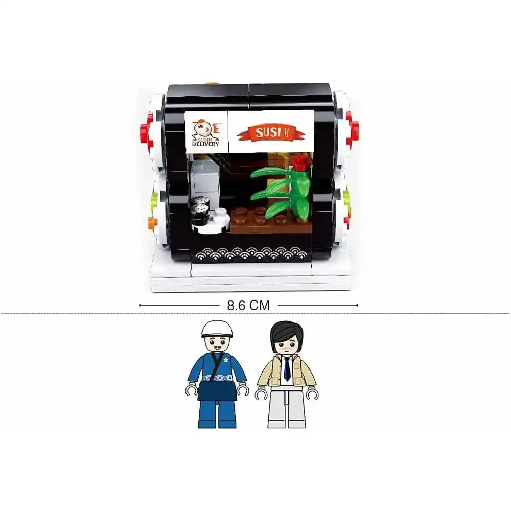 Sluban Food Court Sushi House Building Blocks Set - 320 Pcs