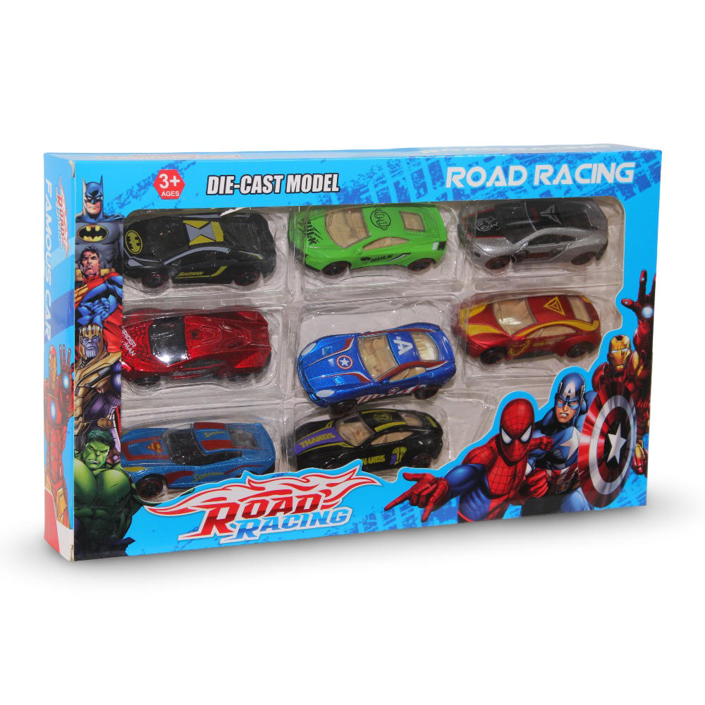 Road Racing Die Cast Famous Car Models - 9 Pcs - Toys - OKO