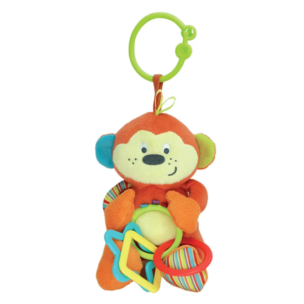 WinFun Chimp Rattle with Rings - Toys