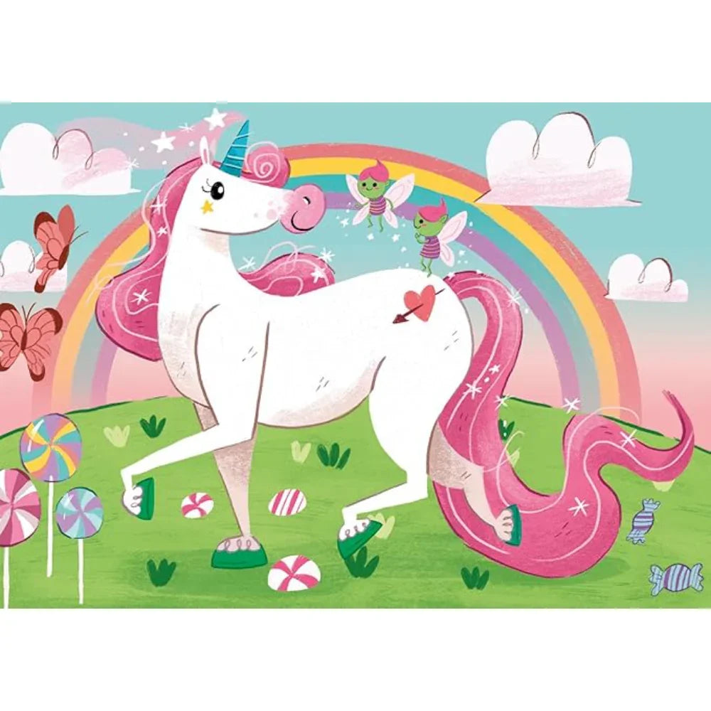 Clementoni I Believe in Unicorns Super Color 2-in-1 Puzzle – 2X20 Pcs