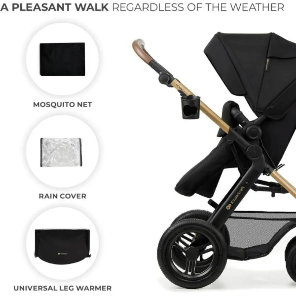 Kinderkraft Travel System Stroller With Flip Arm Moov2 Air - (3in1)