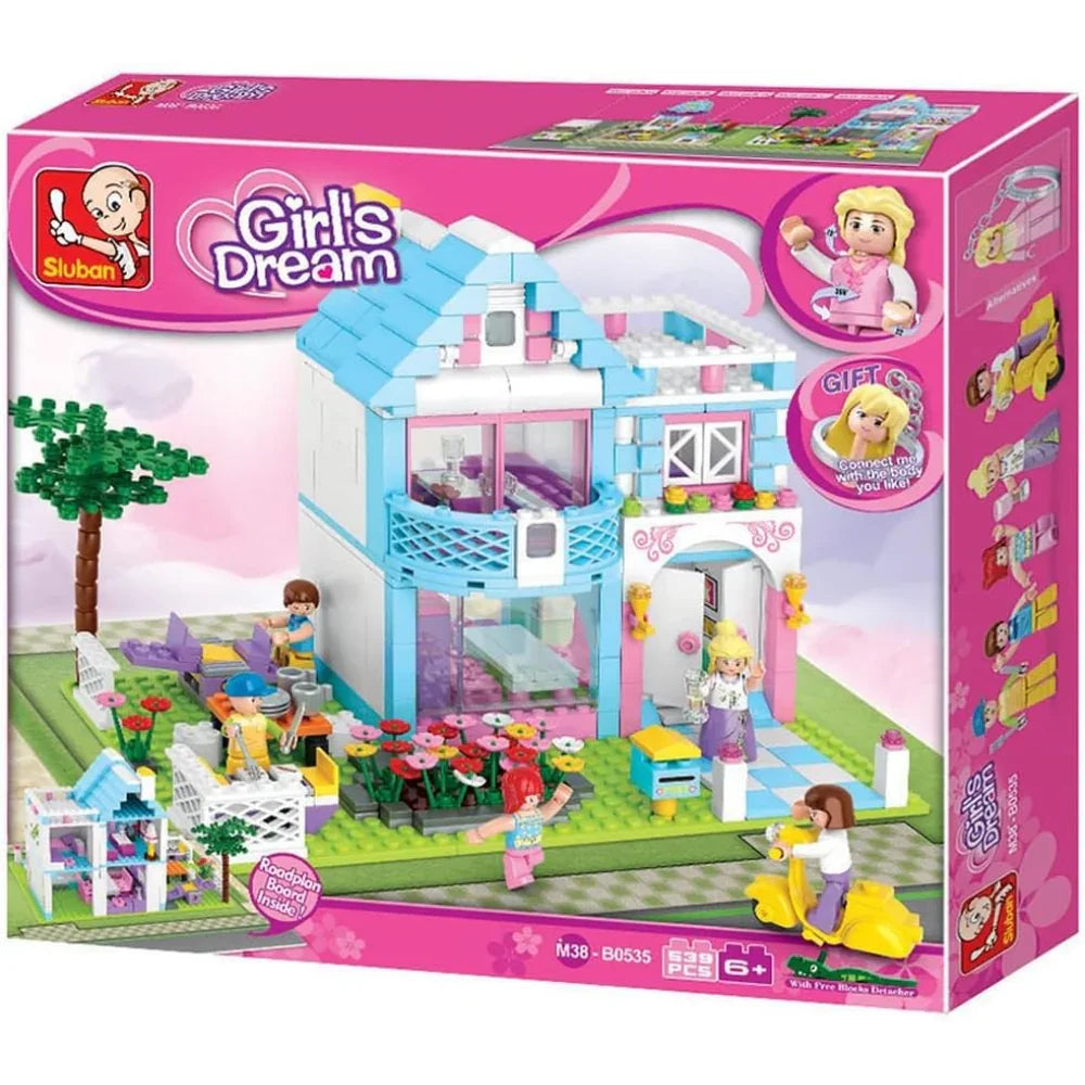 Sluban Girls Dream Family House Building Blocks Set - 539 Pcs - Toys