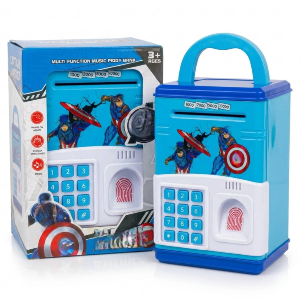 Captain America Multi-Function Music Piggy Bank with Fingerprint Scanner