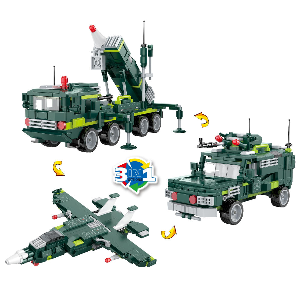 Cogo Creative Player 3-in-1 Military Building Block Set – 346 Pcs - Toys