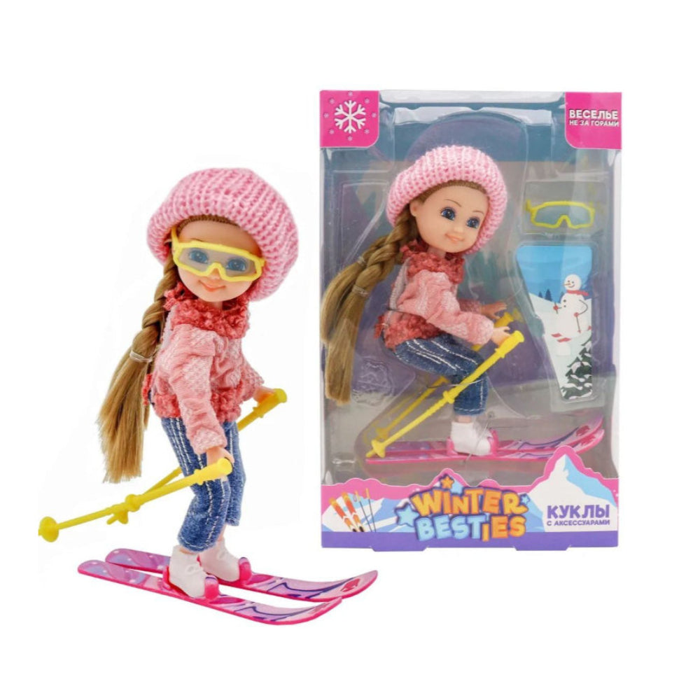 Nini Love doll in Winter Sports Attire with Accessories - Toys