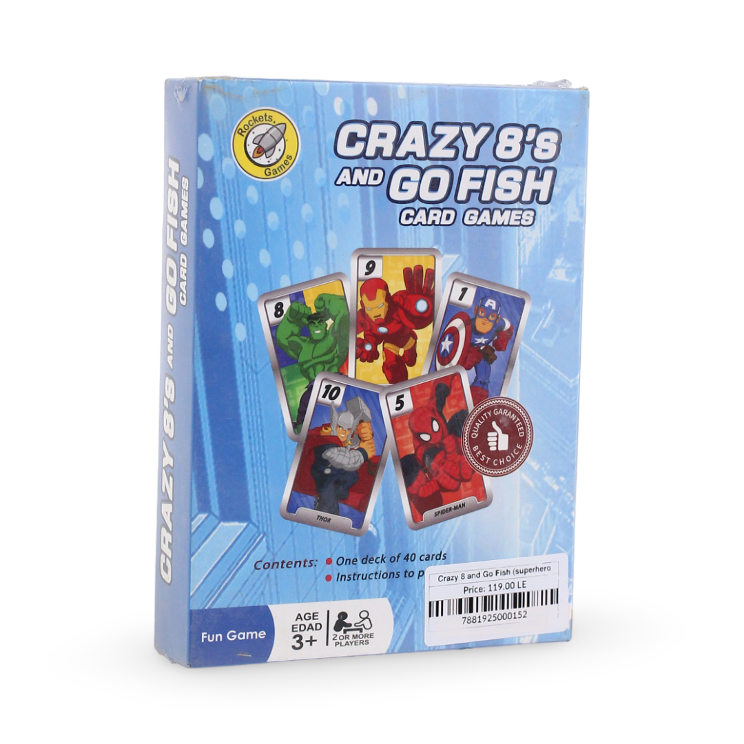 Crazy 8 and Go Fish Card Game – Superheroes Edition - Toys - Bright Future
