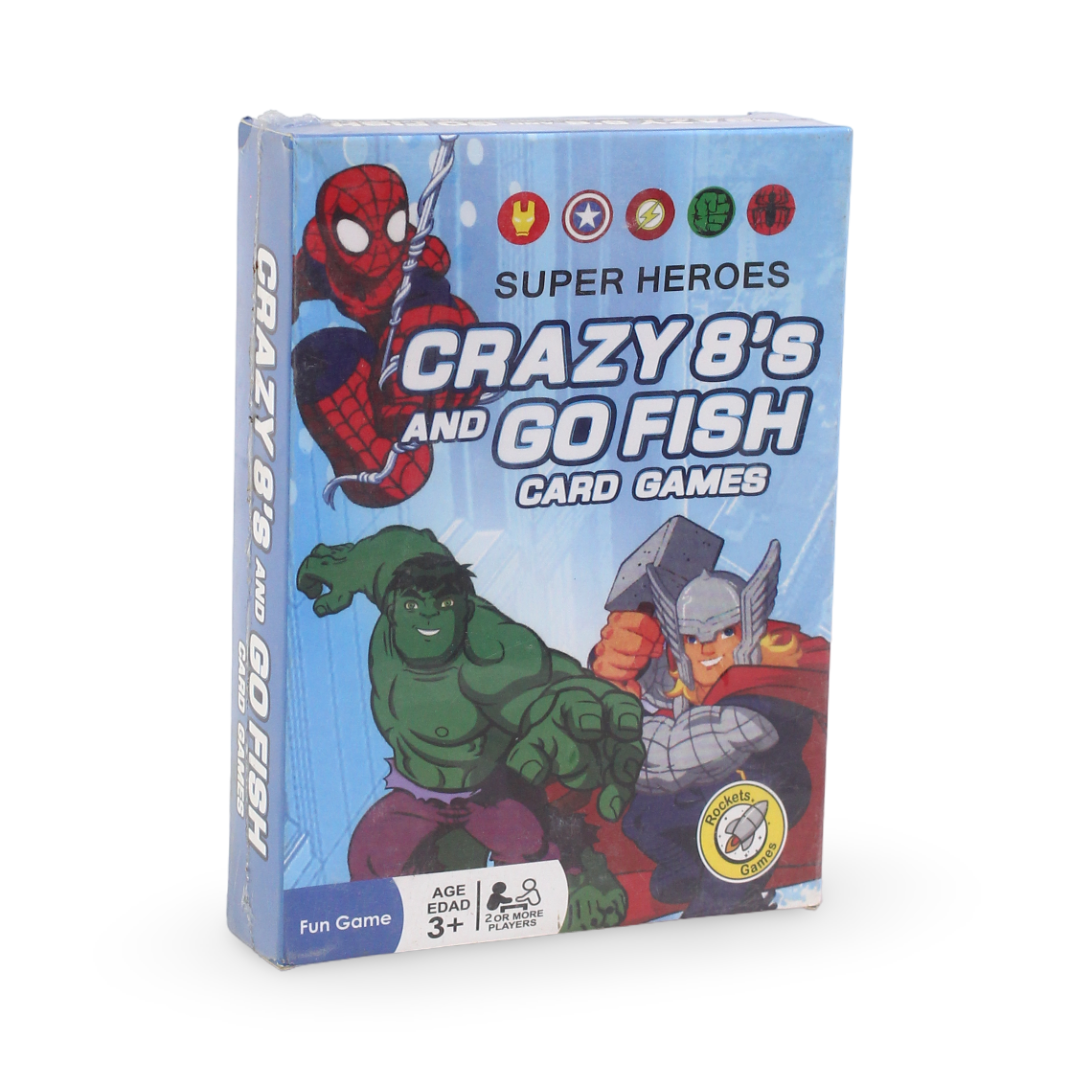 Crazy 8 and Go Fish Card Game – Superheroes Edition