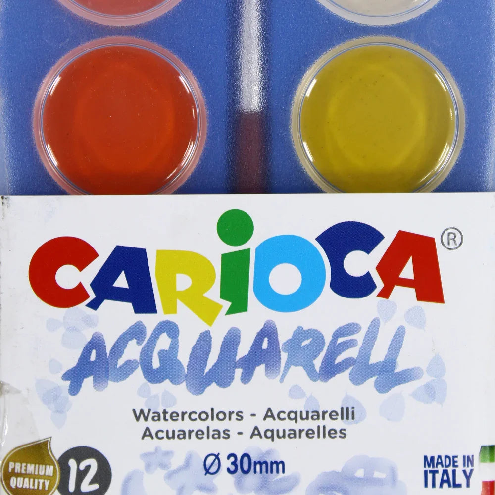 Carioca Stone Watercolors 30ml – 12 Colors + Brush