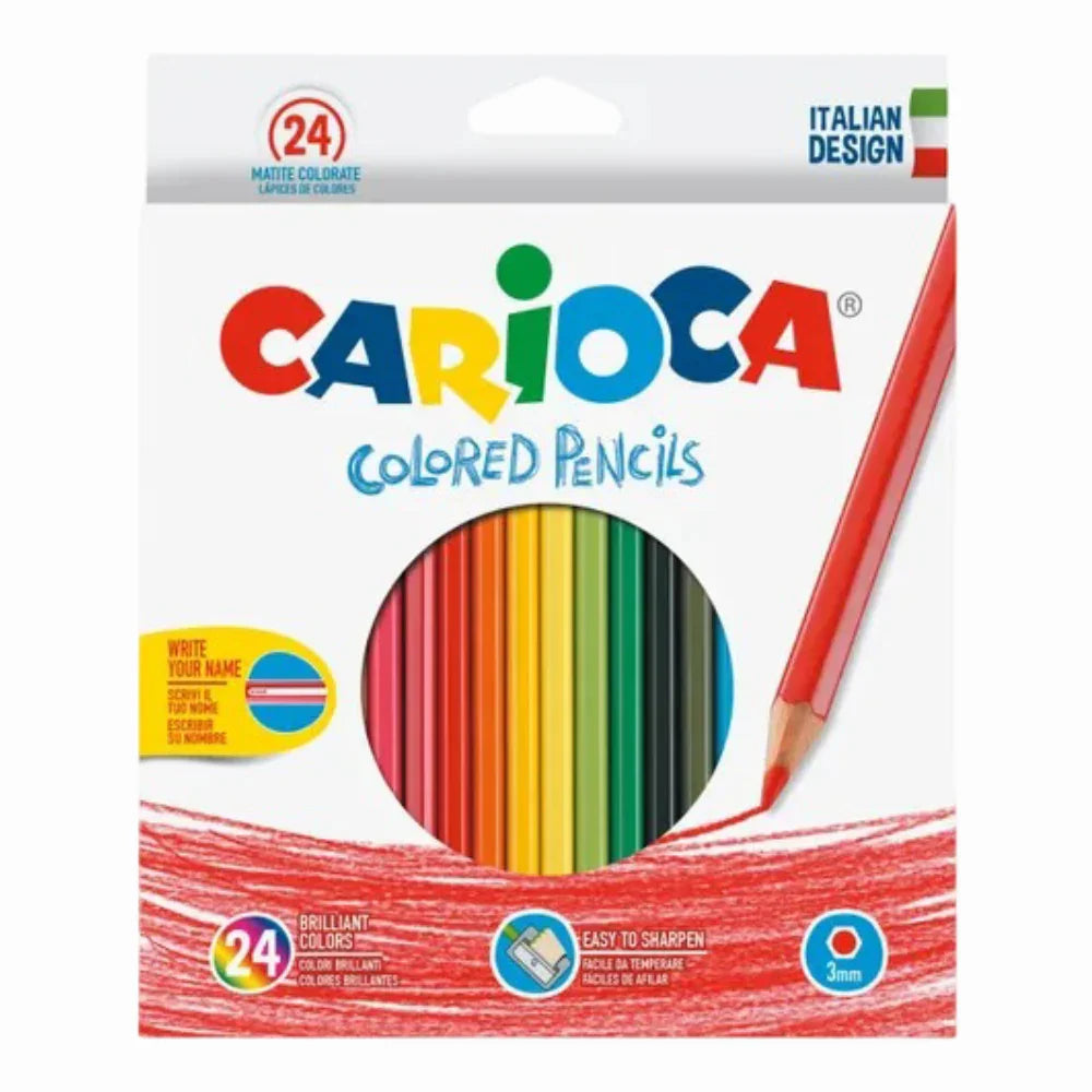 Carioca Wooden Colored Pencils – 24 Colors
