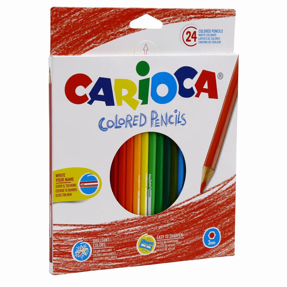 Carioca Wooden Colored Pencils – 24 Colors