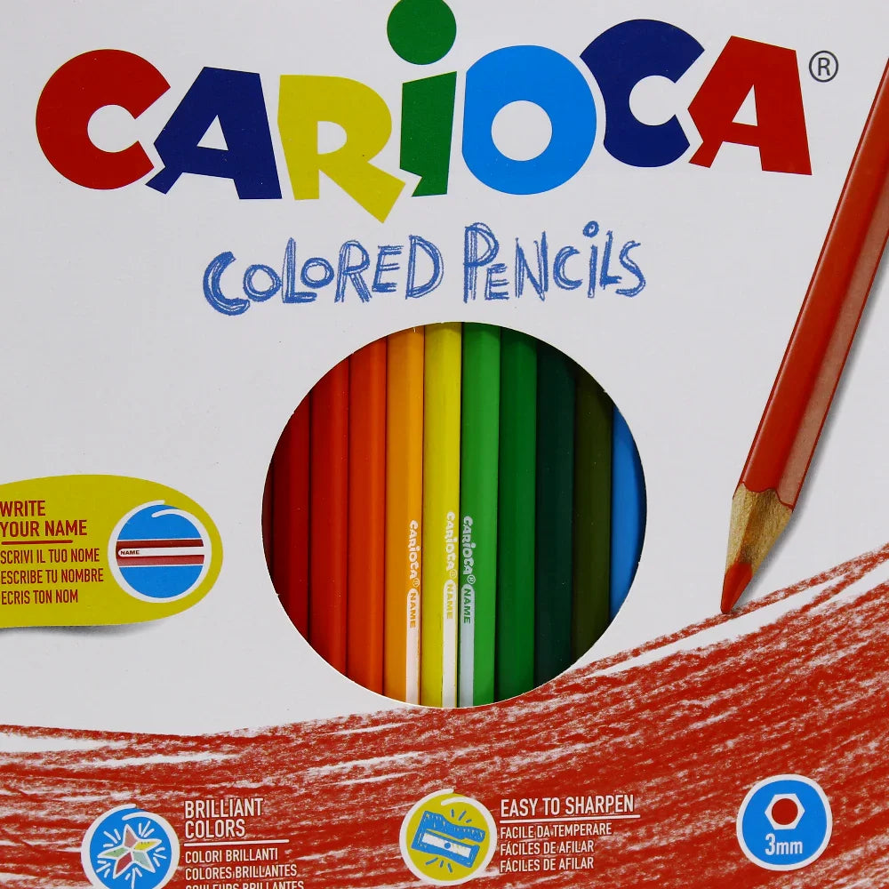 Carioca Wooden Colored Pencils – 24 Colors