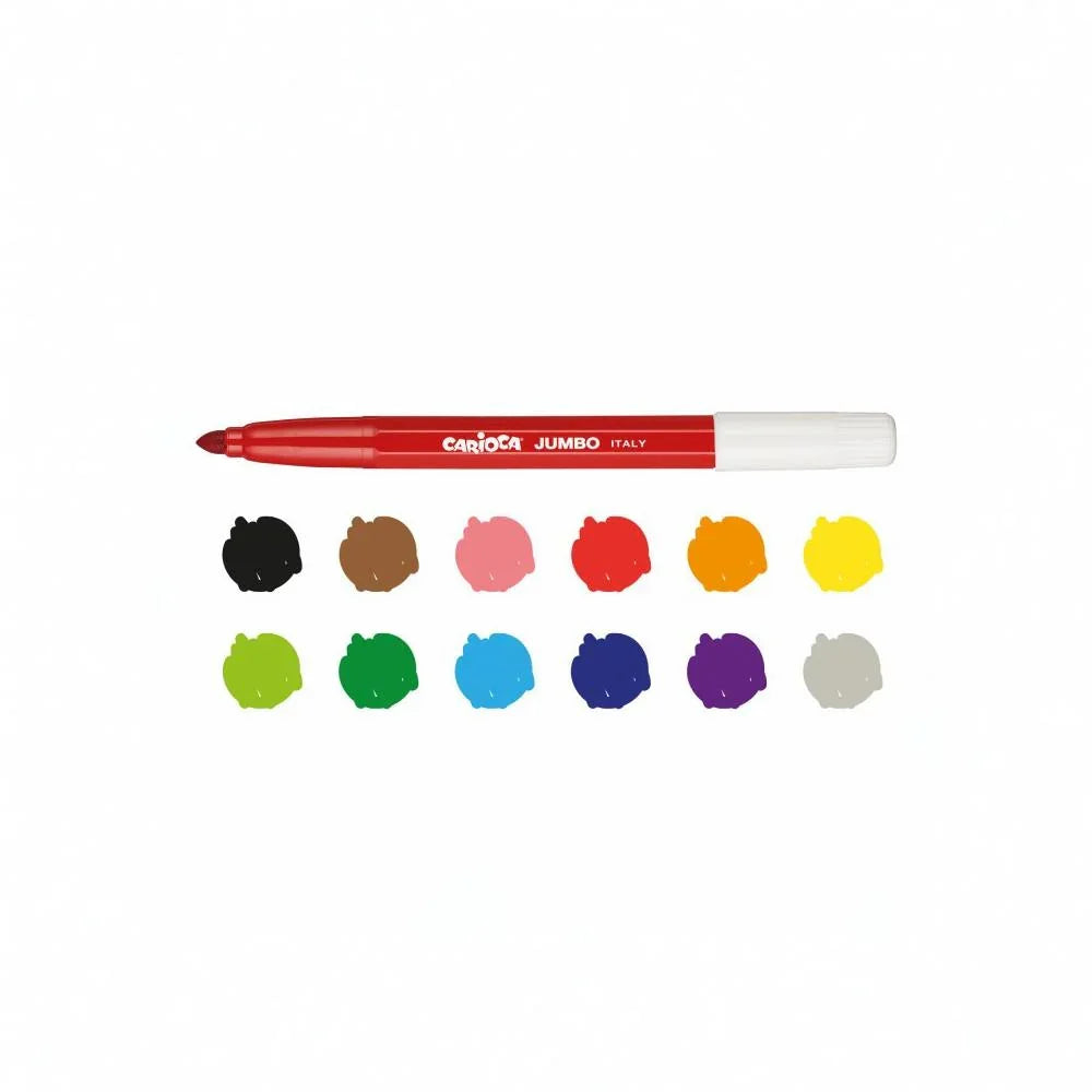 Carioca Jumbo Flowmaster Colours – 12 Colors