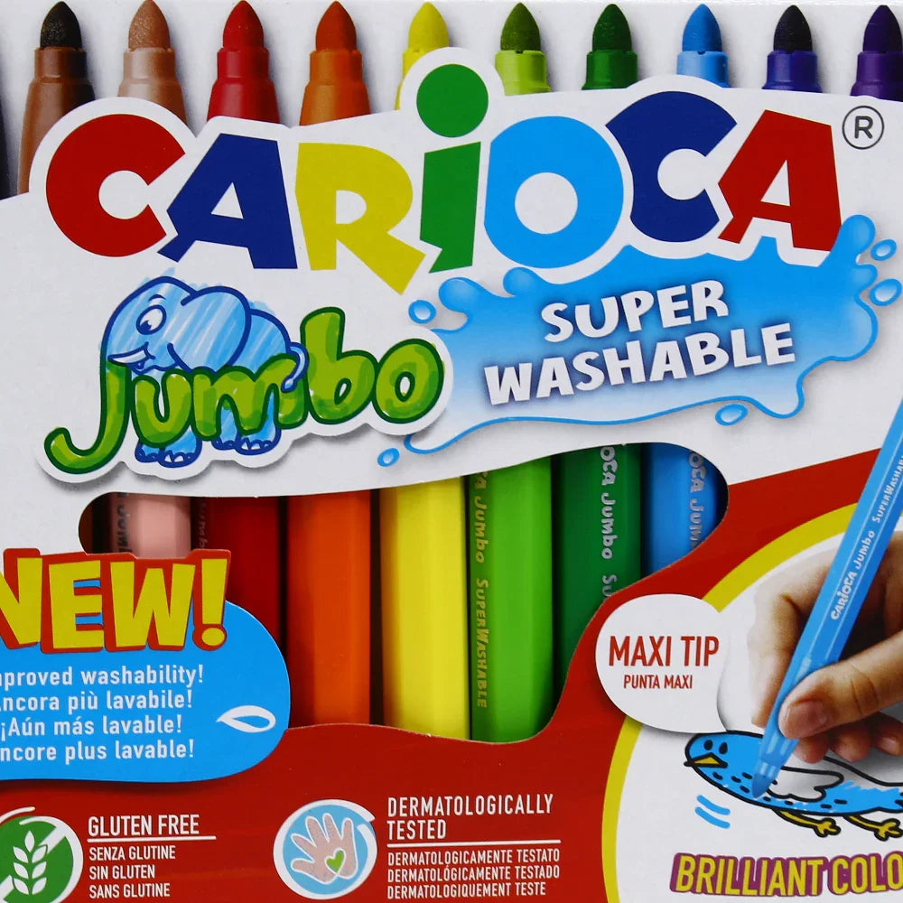 Carioca Jumbo Flowmaster Colours – 12 Colors