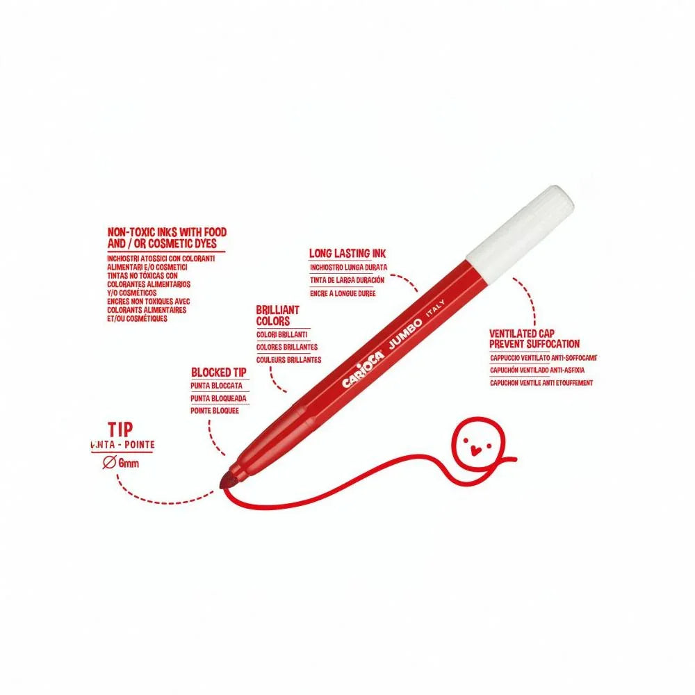 Carioca Jumbo Flowmaster Colours – 24 Colors