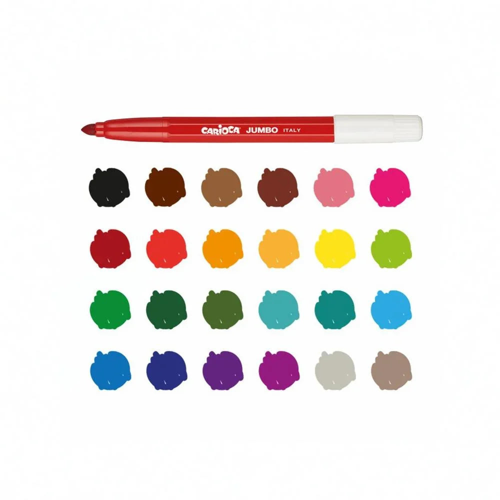 Carioca Jumbo Flowmaster Colours – 24 Colors