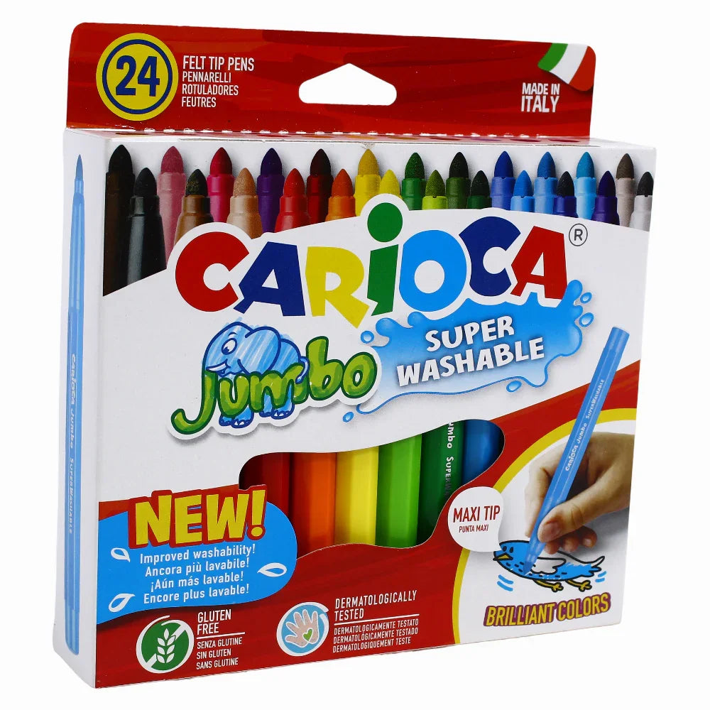 Carioca Jumbo Flowmaster Colours – 24 Colors